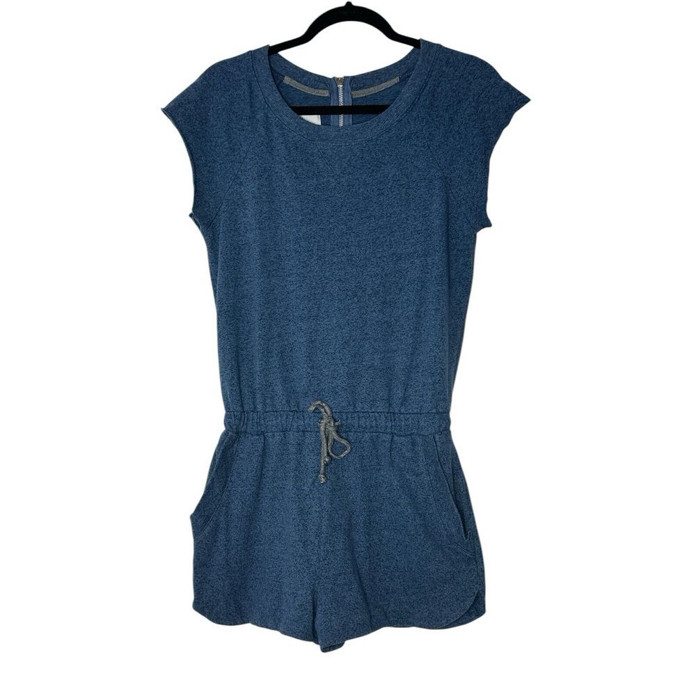 ALTERNATIVE Romper Shorts Women's Small blue Short Sleeve Relaxed Comfy